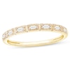 Thumbnail Image 1 of 1/15 CT. T.W. Baguette Diamond Vintage-Style Stackable Anniversary Band in 10K Gold