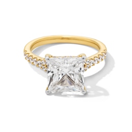 4-1/2 CT. T.W. Princess-Cut Certified Lab-Grown Diamond Split Shank Engagement Ring in 14K Gold (F/SI2)