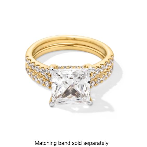 4-1/2 CT. T.w. Princess-Cut Certified Lab-Grown Diamond Split Shank Engagement Ring in 14K Gold (F/Si2)