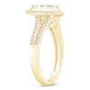 Thumbnail Image 2 of 1/2 CT. T.W. Pear-Shaped Multi-Diamond Frame Split Shank Vintage-Style Engagement Ring in 10K Gold