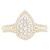 Thumbnail Image 3 of 1/2 CT. T.W. Pear-Shaped Multi-Diamond Frame Split Shank Vintage-Style Engagement Ring in 10K Gold
