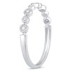 Thumbnail Image 2 of 1/15 CT. T.W. Diamond Alternating Vintage-Style Stackable Anniversary Band in 10K White Gold