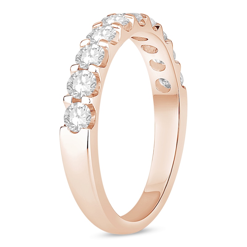 Main Image 2 of 7/8 CT. T.W. Diamond Ten Stone Anniversary Band in 10K Rose Gold