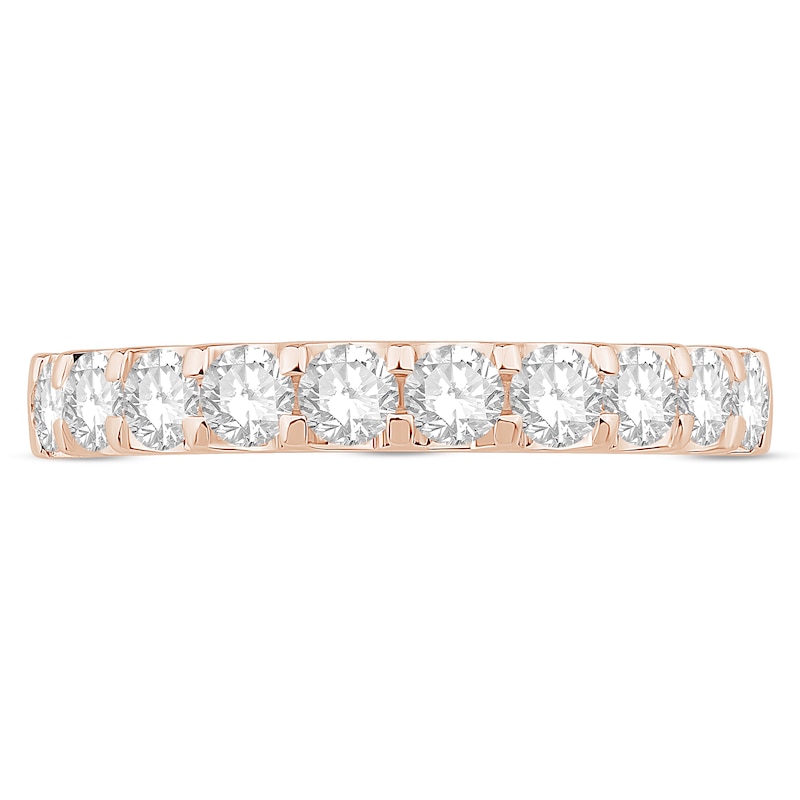 Main Image 3 of 7/8 CT. T.W. Diamond Ten Stone Anniversary Band in 10K Rose Gold