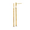 Thumbnail Image 1 of Diamond-Cut Linear Bar Drop Earrings in Hollow 10K Gold