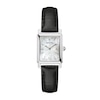 Thumbnail Image 1 of Ladies' Bulova Sutton Black Leather Strap Watch with Rectangular Mother-of-Pearl Dial (Model: 96L330)