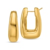 Thumbnail Image 1 of Puff Rectangular Tube Hoop Earrings in Hollow 14K Gold