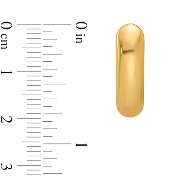 Polished V-Shaped Hoop Earrings in Hollow 14K Gold
