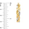 Thumbnail Image 2 of 32.0mm Braided Hoop Earrings in Hollow 10K Two-Tone Gold
