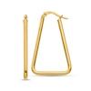 Thumbnail Image 1 of 32.5mm Rounded Triangle Hoop Earrings in Semi-Solid 14K Gold
