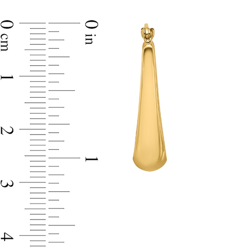 Main Image 2 of 26.7mm Graduated U-Hoop Earrings in Hollow 14K Gold