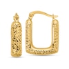 Thumbnail Image 1 of 18.0mm Diamond-Cut Square Hoop Earrings in Semi-Solid 10K Gold