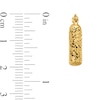 Thumbnail Image 2 of 18.0mm Diamond-Cut Square Hoop Earrings in Semi-Solid 10K Gold