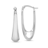 Thumbnail Image 1 of 26.7mm Graduated U-Hoop Earrings in Hollow 14K White Gold