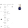 Thumbnail Image 4 of Oval Blue and White Lab-Created Sapphire Four Piece Jewelry Set in Sterling Silver with 14K Gold Plate - Size 7