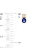 Thumbnail Image 7 of Oval Blue and White Lab-Created Sapphire Four Piece Jewelry Set in Sterling Silver with 14K Gold Plate - Size 7