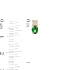Thumbnail Image 7 of Oval Lab-Created Emerald and White Lab-Created Sapphire Four Piece Jewelry Set in Sterling Silver with 14K Gold Plate