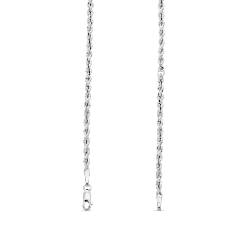 Main Image 3 of 2.5mm Silk Rope™ Chain Necklace in Solid 14K White Gold - 18"