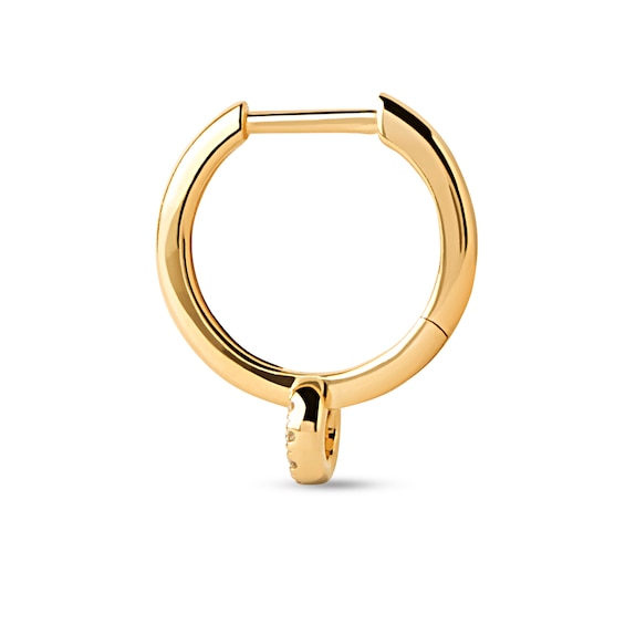 PDPAOLAâ¢ at Zales Lab-Grown Diamond Accent Circle Single Hoop Earring in 18K Gold