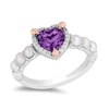 Thumbnail Image 1 of Collector’s Edition Enchanted Disney The Little Mermaid 35th Anniversary Heart Ring in Sterling Silver and 10K Rose Gold
