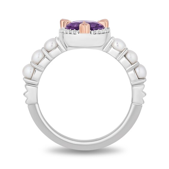Collectorâs Edition Enchanted Disney The Little Mermaid 35th Anniversary Heart Ring in Sterling Silver and 10K Rose Gold
