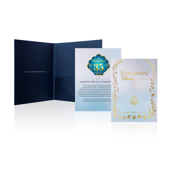 Collectorâs Edition Enchanted Disney The Little Mermaid 35th Anniversary Heart Ring in Sterling Silver and 10K Rose Gold