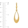 Thumbnail Image 2 of Diamond-Cut Open Teardrop Dangle Earrings in Semi-Solid 10K Gold