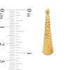 Thumbnail Image 2 of Diamond-Cut Graduated U-Hoop Earrings in Hollow 14K Gold
