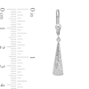 Thumbnail Image 2 of Diamond-Cut Pyramid Drop Earrings in Semi-Solid 10K White Gold