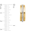 Thumbnail Image 2 of 20.0mm Diamond-Cut Stripe Hoop Earrings in Solid 14K Two-Tone Gold