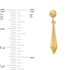 Thumbnail Image 2 of Elongated Geometric Dangle Drop Earrings in Hollow 14K Gold