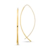 Thumbnail Image 1 of 57.9mm Curved Wire Threader Earrings in Hollow 14K Gold