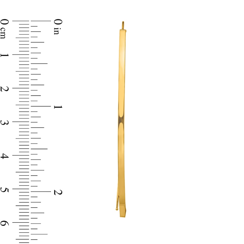 Main Image 2 of 57.9mm Curved Wire Threader Earrings in Hollow 14K Gold