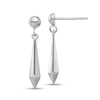 Thumbnail Image 1 of Elongated Geometric Dangle Drop Earrings in Hollow 14K White Gold