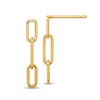 Thumbnail Image 1 of Triple Oval Chain Link Drop Earrings in Hollow 14K Gold
