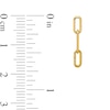 Thumbnail Image 2 of Triple Oval Chain Link Drop Earrings in Hollow 14K Gold