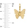 Thumbnail Image 2 of Ornate Butterfly Drop Earrings in Solid 14K Gold