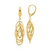 Thumbnail Image 1 of Textured Intertwined Teardrop Dangle Earrings in Solid 14K Gold