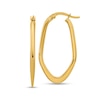 Thumbnail Image 1 of 30.6mm Abstract Oval Hoop Earrings in Hollow 14K Gold