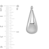 Thumbnail Image 2 of 27.9mm Graduated Puff Oval Hoop Earrings in Hollow 14K White Gold