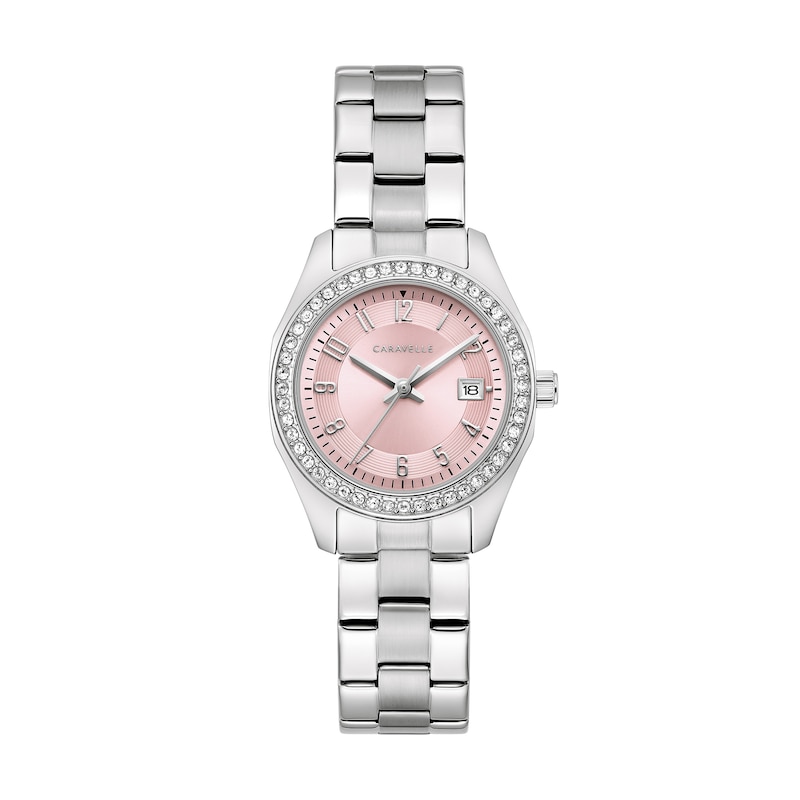 Main Image 1 of Ladies’ Caravelle by Bulova Crystal Accent Dress Sport Watch with Pink Dial (Model: 43M123)