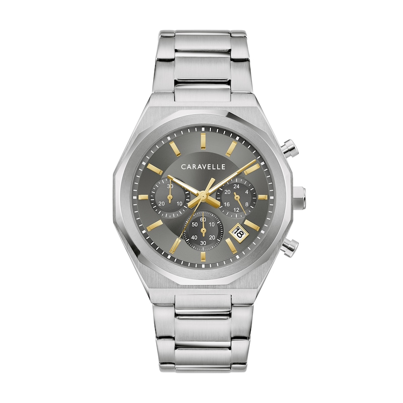 Main Image 1 of Men’s Caravelle by Bulova Chronograph Dress Watch with Grey Dial (Model: 43A158)