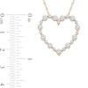 Thumbnail Image 2 of 1 CT. T.W. Certified Lab-Grown Diamond Alternating Heart Outline Pendant in 10K Gold (I/SI2)