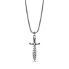 Thumbnail Image 3 of Oxidized Dagger Pendant in Sterling Silver with Black Rhodium Plate - 24"