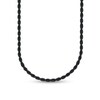 Thumbnail Image 1 of 6.0mm Rope Chain Necklace in Solid Stainless Steel with Black Ion Plate - 24”