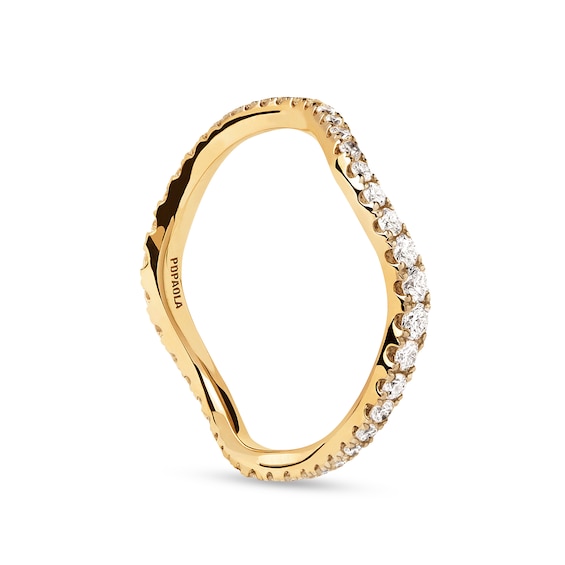 PDPAOLAâ¢ at Zales 1/2 CT. T.W. Lab-Grown Diamond Wavy Ring in 18K Gold
