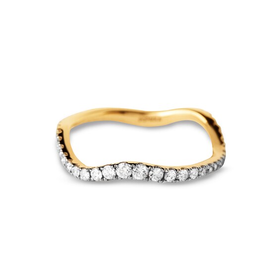 PDPAOLAâ¢ at Zales 1/2 CT. T.W. Lab-Grown Diamond Wavy Ring in 18K Gold