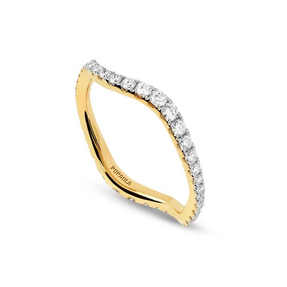 PDPAOLAâ¢ at Zales 1/2 CT. T.W. Lab-Grown Diamond Wavy Ring in 18K Gold