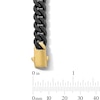 Thumbnail Image 3 of 8.0mm Miami Cuban Curb Chain Bracelet in Solid Stainless Steel with Black and Gold Ion Plate – 8.5”