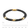 Thumbnail Image 4 of 8.0mm Miami Cuban Curb Chain Bracelet in Solid Stainless Steel with Black and Gold Ion Plate – 8.5”